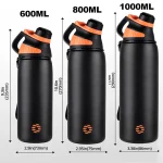 Thermos Outdoor Sport Stainless Steel Water Bottle 1000ml - Image 5
