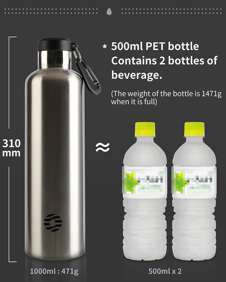 FEIJIAN Stainless Steel Thermos Bottle 1000ml Sports Flask Vacuum Insulated Water Bottle Leak Proof BPA Free FEIJIAN Stainless Steel Thermos Bottle 1000ml Sports Flask Vacuum Insulated Water Bottle Leak Proof BPA Free