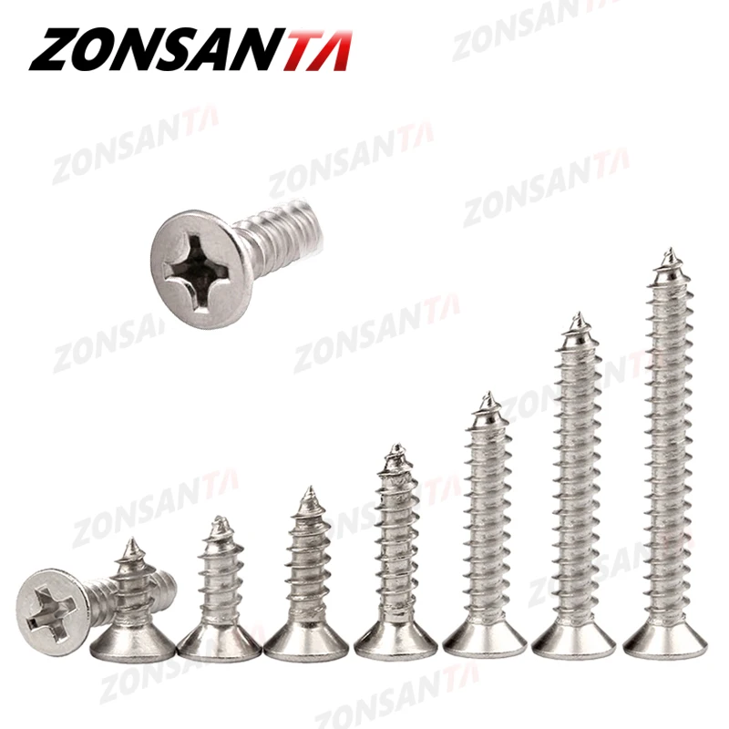 Zonsanta M1.4 M1.7 M2 M2.3 M2.6 M3 M4 M5 M6 304 Stainless Steel Cross Recessed