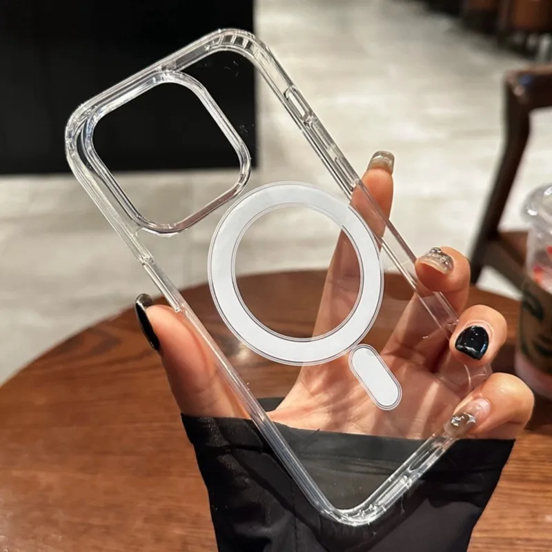 Original Transparent For Magsafe Wireless Charge Magnetic Case For iPhone 17air