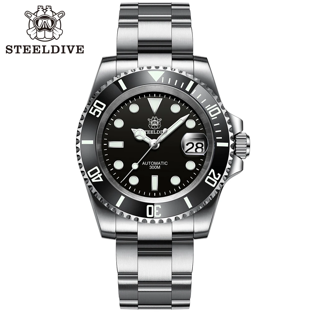 Hot Selling Ceramic Bezel 41mm Steeldive 30atm Water Resistant Nh35 Automatic