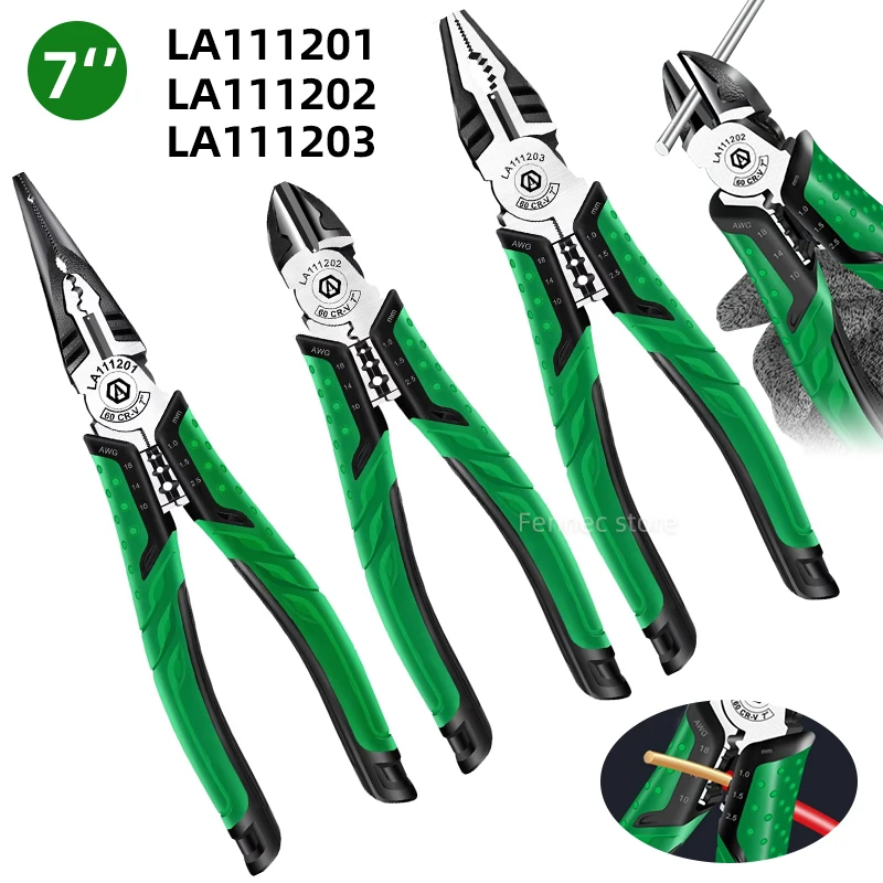 Laoa Multifunction Wire Stripper Wire Cutters/long Nose/diagonal Nose Pliers