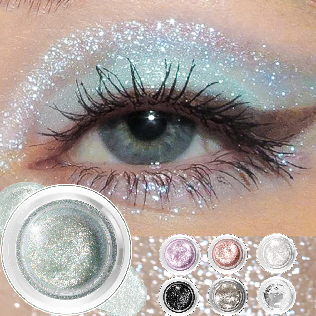 Sparkling Blue Gel Eye Glitter Shimmer High Gloss Eyeshadow Quick Dry Face Body