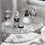 Clear Shower Caddy Suction Cup No Drilling Removable Bathroom Wall Shelf Basket