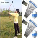 30x Fiberglass Archery Arrows For Compound&Recurve Bow Target Shooting Practice